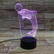 Animal Dolphin 3D Lamp RGB LED USB Mood Night Light Multicolor Switch Touch Remote Luminaria Children Bedroom kids Gift 49