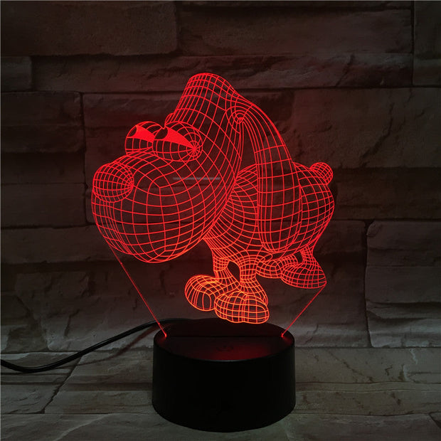 Cartoon 7 Colors Changing 3D lovely Dog NightLight LED USB Visual Desk Lamp Bedroom Decor Baby Sleep Lighting Kids Gifts 50