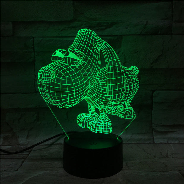 Cartoon 7 Colors Changing 3D lovely Dog NightLight LED USB Visual Desk Lamp Bedroom Decor Baby Sleep Lighting Kids Gifts 50