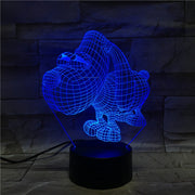 Cartoon 7 Colors Changing 3D lovely Dog NightLight LED USB Visual Desk Lamp Bedroom Decor Baby Sleep Lighting Kids Gifts 50