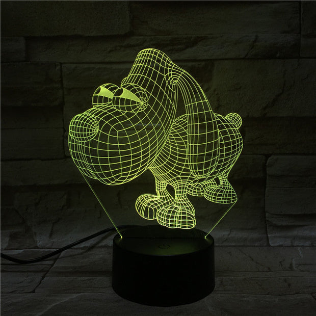 Cartoon 7 Colors Changing 3D lovely Dog NightLight LED USB Visual Desk Lamp Bedroom Decor Baby Sleep Lighting Kids Gifts 50