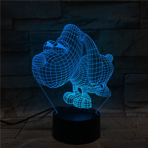 Cartoon 7 Colors Changing 3D lovely Dog NightLight LED USB Visual Desk Lamp Bedroom Decor Baby Sleep Lighting Kids Gifts 50