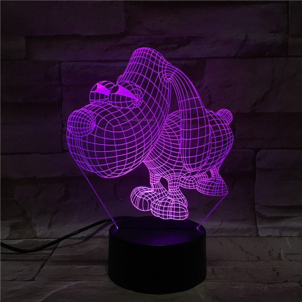 Cartoon 7 Colors Changing 3D lovely Dog NightLight LED USB Visual Desk Lamp Bedroom Decor Baby Sleep Lighting Kids Gifts 50