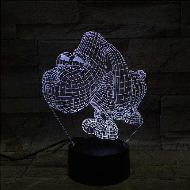 Cartoon 7 Colors Changing 3D lovely Dog NightLight LED USB Visual Desk Lamp Bedroom Decor Baby Sleep Lighting Kids Gifts 50