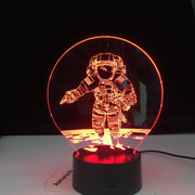 3D Astronaut Night Lamp 7 Colors Change LED Illusion Visual Night Light Kids Bedroom Decoration Sleeping Lamp Dropshipping