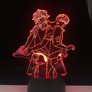 ASH LYNX AND EIJI OKUMURA LED 3d ANIME LAMP BANANA FISH 3D Led 7 Colors Light Japanese Anime Remote Control Base Table Lamp
