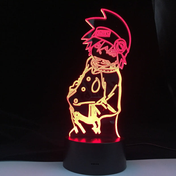 Anime Soul Eater Figure Acrylic 3d led Lamp Nightlight for Child Bedroom Decor Rgbw Colorful Desk Lamp Led Night Light Dropship