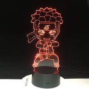 Uzumaki Naruto 3D Lamp Color Changing Light For Children Bedroom Decoration Nightlight Baby Kungfu Naruto Led Night Light Gift For Kids 3289