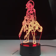 3D Lamp Attack on Titan Mikasa Ackerman Figure Kids Nightlight for Room Decoration Led Color Changing Night Light Anime Gift