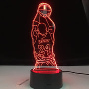 Kobe Jump Shoot Figure Back View Bedroom Decor Nightlight Led Night Light Desk 3d Lamp Dropshipping Kobe Bryant Memorial Gifts