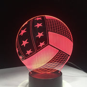 3D LED Night Light USA Team Volleyball with 7 Colors Night Light USB LED Lighting Decor luminaria Children Table Toys DropShip