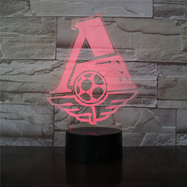 FC Lokomotiv Moscow Football Club 3D LED Night Light for Office Home Room Decoration Child Boys Baby Nightlight Table Lamp Gift