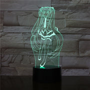 Hatsune Miku Figure USB 3D LED Night Light Multicolor RGB Boys Child Kids Baby Gifts Decorative lights Music Table Lamp Bedside
