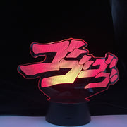JoJo's Bizarre Anime Adventure Letter Design Led Night Light Touch Sensor Colorful Nightlight for Home Decor Table 3d Lamp Gift