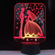 3D Led Night Light Valentine I Love U Usb Touch Remote Control 7 Colors Changable Glow In The Dark Toys Christmas Marry Gift