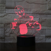 Budget Deal Mario Racing 7/16 Colors Chang 3D LED Night Light Sleep Bedroom Decor Lamp Love Valentines Gift Dropship 3D-2493