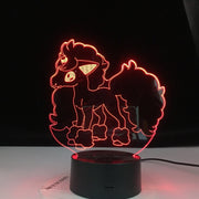 3D Illusion Night Lamp Pokemon Go Galarian Ponyta Figure Nightlight for Girls Bedroom Decor Colorful Kids LED 3D Night Light