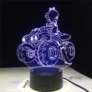 Anime Girl 3D Night Light LED Remote Touch Table Lamp 3D Lamp 7 Color Changing USB Baby Bedroom Sleeping Atmosphere lamp AW-3185