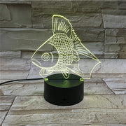 Gold Fish LED Night Light USB LED Color Change 3D Decor luminaria For Children Bedroom Lighting Toys Kids Gift Decor LED 125