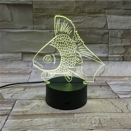 Gold Fish LED Night Light USB LED Color Change 3D Decor luminaria For Children Bedroom Lighting Toys Kids Gift Decor LED 125