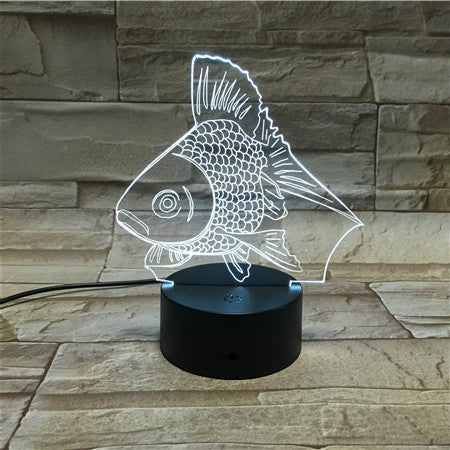 Gold Fish LED Night Light USB LED Color Change 3D Decor luminaria For Children Bedroom Lighting Toys Kids Gift Decor LED 125