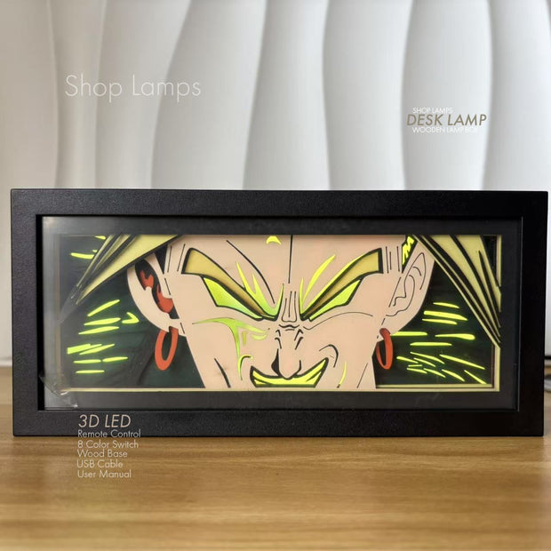 Z Broly 3D Lamp Box