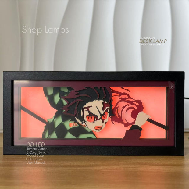 Tanjiro 3D Lamp Box