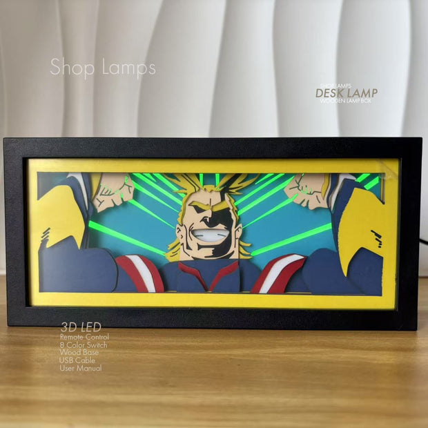 All Might 3D Lamp Box