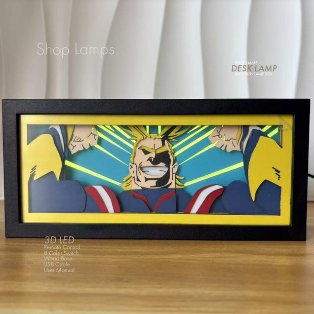 All Might 3D Lamp Box