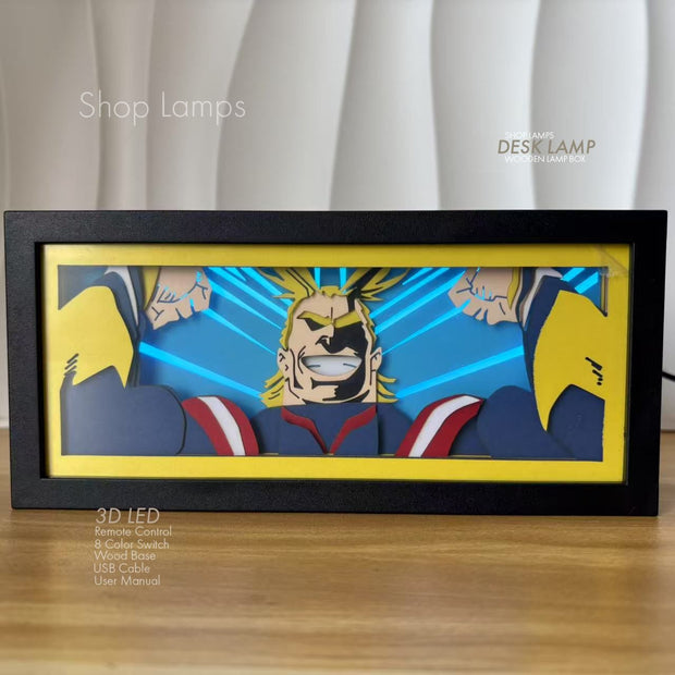 All Might 3D Lamp Box