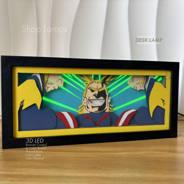 All Might 3D Lamp Box