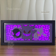 Gastly, Gengar & Haunter  3D Lamp Box