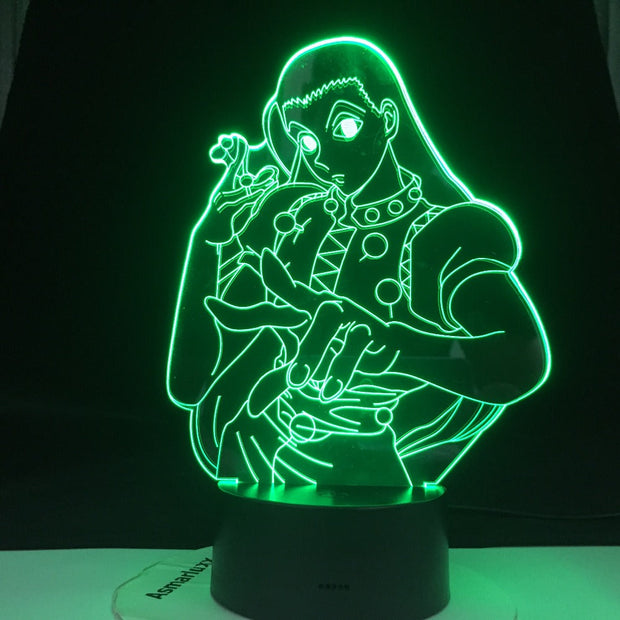 ILLUMI ZOLDYCK LED ANIME LAMP HUNTER X Figure 3d Lamp Acrylic Led Night Light Bedroom Decor Light for Kid Child Birthday Gift