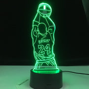 Kobe Jump Shoot Figure Back View Bedroom Decor Nightlight Led Night Light Desk 3d Lamp Dropshipping Kobe Bryant Memorial Gifts