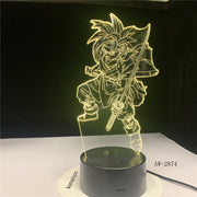 Uchiha Sasuke Modelling Led 3D Table Lamp Anime Home Decor Light Fixture Kids Sleep Naruto Night Light 7 Colors Changing AW-2874