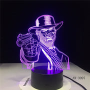 Red Dead Redemption 2 3D Table Lamp Kids Adult LED Colorful Touch Lamp Bedroom Remote Control Night Luminous Game Toys AW-3097