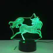 Unicorn 3D LED Night Light Unicornio Party Cartoon Lamp 7 Colors Change Baby for Bedroom Beside Lamp Baby Gifts