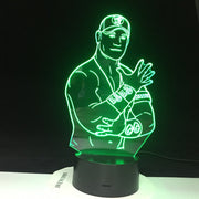 ohn Cena Sport Wrestler Celebrity 3D Led Night Light Touch Sensor Color Changing Nightlight for Office Room Decor Lights 3130
