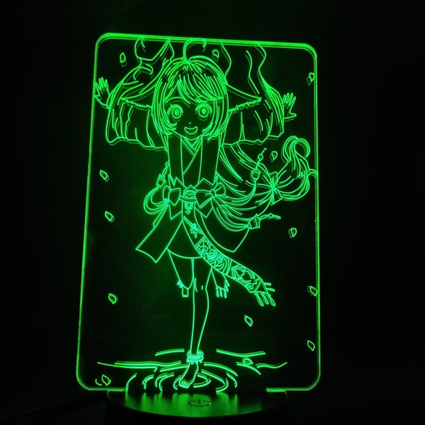 The Little Red Lady of The Fox Dev Anime Girl 3D Lamp Pretty Present for Baby 3AA Battery Operate LED Night Light Lamp Dropship