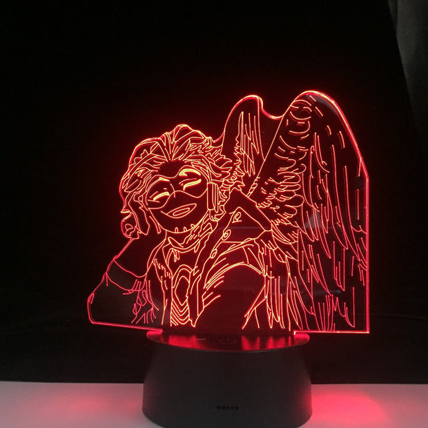 HAWKS KEIGO TAKAMI LED ANIME 3d LAMP MY HERO ACADEMIA Room Decor Nightlight Remote Control Colors Gift Table 3d Lamp Dropship