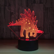 Stegosaurus Dinosaur 3D LED Lamp Touch Switch Desk Light Night Light 7 Colorful USB LED Table Acrylic Lamp Home Decor Kids Gifts