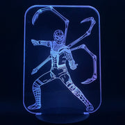 The Avengers Super Hero SpiderMan 3D LED Light Lamp Color Change Touch Night Light Lampara for Children Christmas Party Gifts