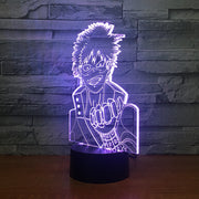 Naruto Figure 7 Color Change 3D Led Visual Modelling Anime Night Light Kids Touch Button Usb Table Lamp Home Decor Lighting Gift