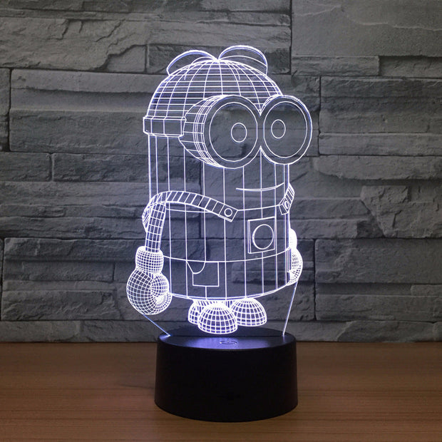 Cartoon Cute 3D Minions LED Night Light Desk Table Lamp 7 Colors Touch Switch Colorful For Child Baby Birth Christma Gift