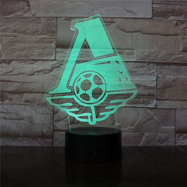 FC Lokomotiv Moscow Football Club 3D LED Night Light for Office Home Room Decoration Child Boys Baby Nightlight Table Lamp Gift