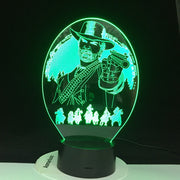 Arthur Morgan Red Dead Redemption Bedroom Decor Game USB Night Light lamparas For Christmas Gift Home Decor 3D Led Lamp Dropship