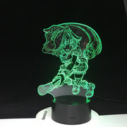 Dragon Ball Vegeta 3D LED Light Nightlights Color Changing Remote Control Dragon Ball Super LED Desk Lamp for Bedroom Decoration