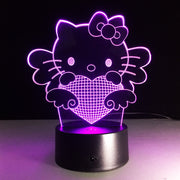 Cute Cat 3D LED Lamp 7 Colors Bulbing Light LED Mood Night Lamp USB Desk Light for Girls Baby Room Night Sleeping Light