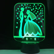 3D Led Night Light Valentine I Love U Usb Touch Remote Control 7 Colors Changable Glow In The Dark Toys Christmas Marry Gift