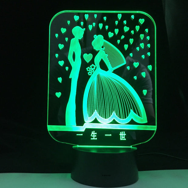 3D Led Night Light Valentine I Love U Usb Touch Remote Control 7 Colors Changable Glow In The Dark Toys Christmas Marry Gift